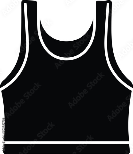 tank top icon outline vector illustration