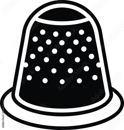 thimble icon outline vector illustration