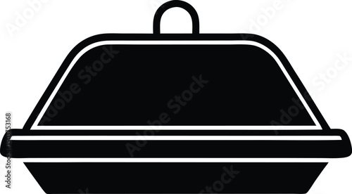 tray icon outline vector illustration