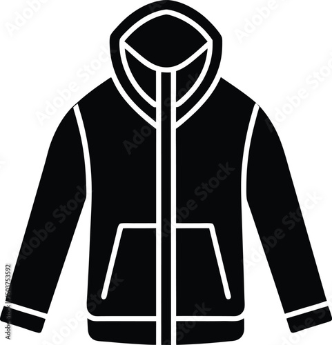 windbreaker icon outline vector illustration