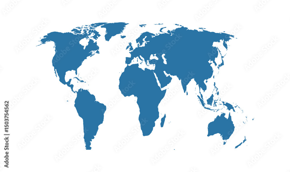 Obraz premium world map, earth, green, blue, vector, colorful vector, earth illustration, global, silhouette, black on white background