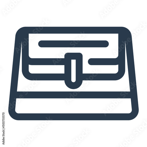 Elegant Clutch Bag Line Icon