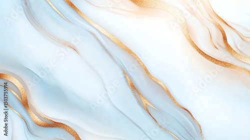 Classic white marble with delicate gold veins, elegant luxury texture ideal for backgrounds, interior design, branding, and high-end visual projects.