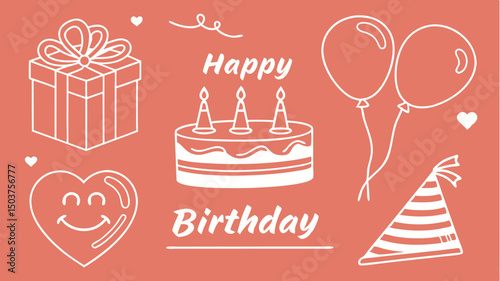 happy birthday card with cake