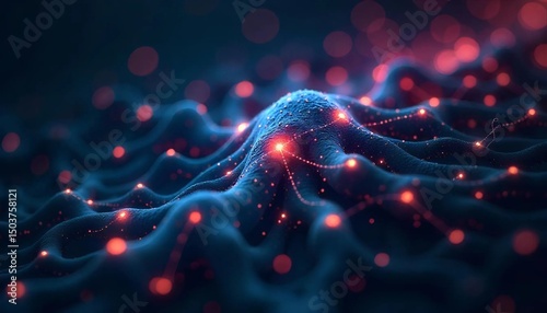 Neural Network Visualization – Abstract AI Technology Concept