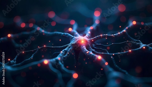 Neural Network Visualization – Abstract AI Technology Concept