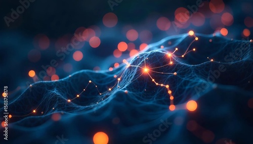 Neural Network Visualization – Abstract AI Technology Concept