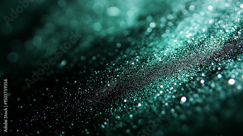 Black dark green jade emerald teal mint agua white abstract background. Noise grain particle. Color gradient ombre shadow blurred. Shimmer glitter light. Diagonal wavy line. Design