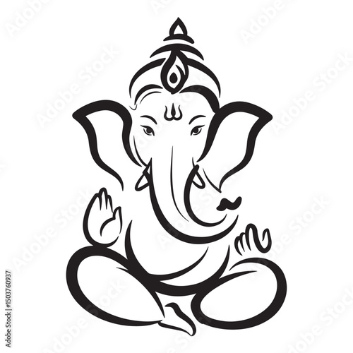 hindu god ganesha icon 
