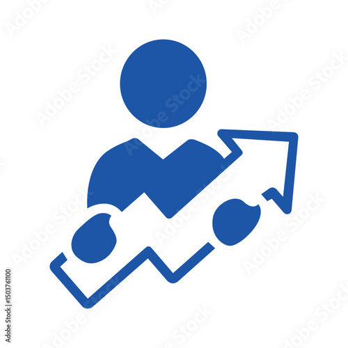 Business Growth Ranking Arrow Icon Logo – Corporate Success and Marketing Symbol