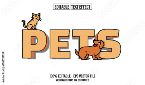 pets editable text effect