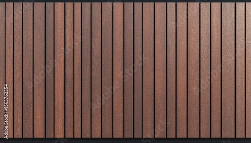 Brown wooden planks, vertically arranged,  with dark lines between.  Detailed wood grain,  smooth texture