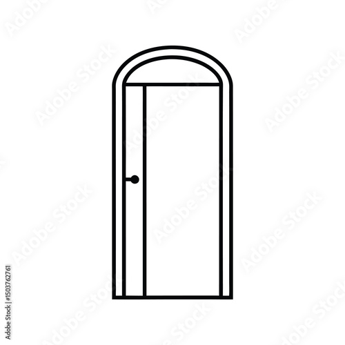 vector illustration of a door