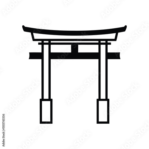 japanese garden gate with japanese lantern