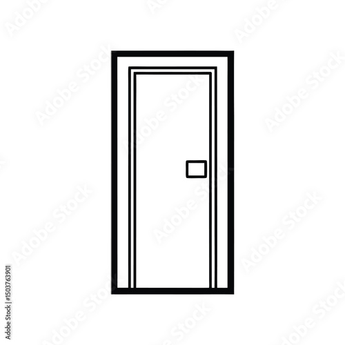 vector illustration of a door