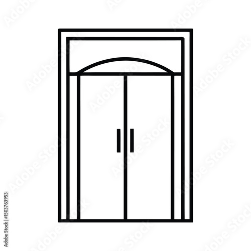 vector illustration of a door