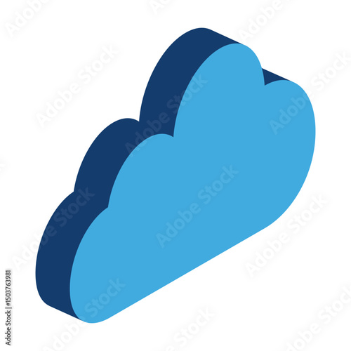 cloud vector icon in flat design