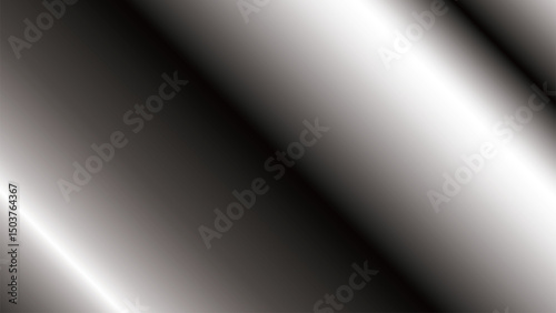 Abstract black transparent background with brushed steel texture and shiny metallic lines