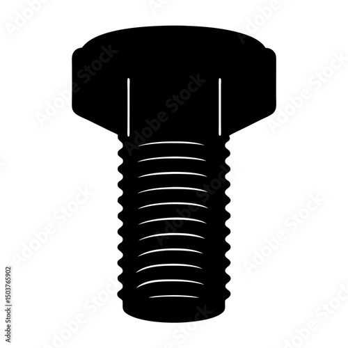 screw silhouette vector illustration