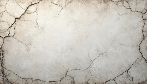 Aged white paper texture with cracks. Grunge design with rough, dirty, textured surface. Distressed appearance, layered dust, grime. Vintage background for design, art projects. Ideal for
