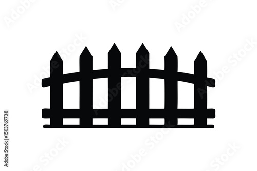 wooden fence isolated on white