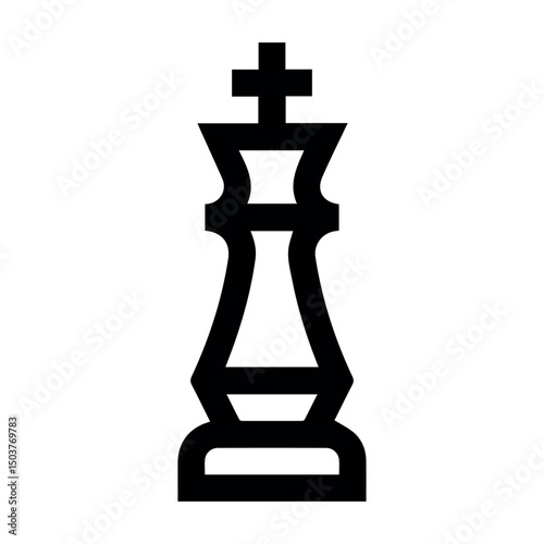 minimalist collection of chess piece design element for gaming app