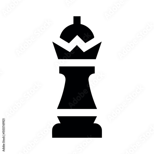 minimalist collection of chess piece design element for gaming app