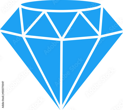 Blue diamond icon - glyph