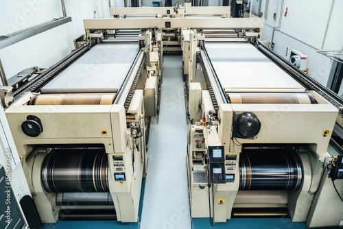 High quality printing press machinery in a modern production facility