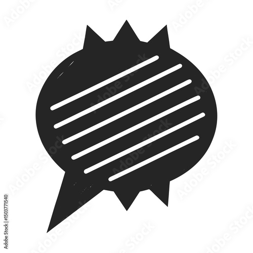 comments vector silhouette illustration isolated on white background