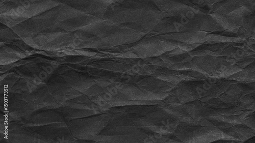 Animated Background Template with Crumpled Black Paper Texture for Abstract Graphics