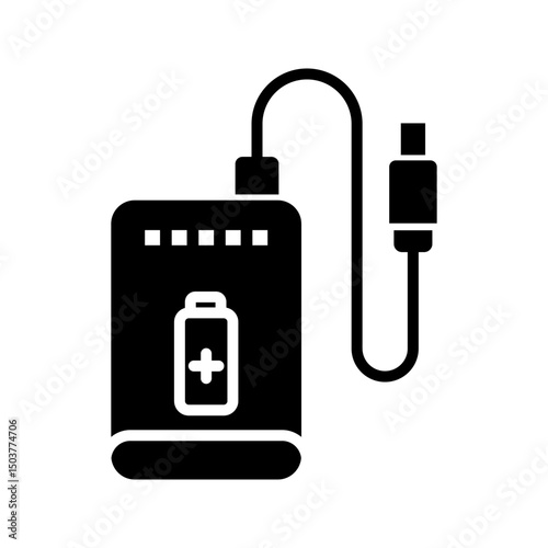 power bank icon from user interface collection. Thin linear power bank, power, bank outline icon isolated on white background. Line vector power bank sign, symbol for web and mobile