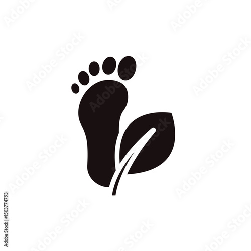 carbon footprint icon collection .design style with background