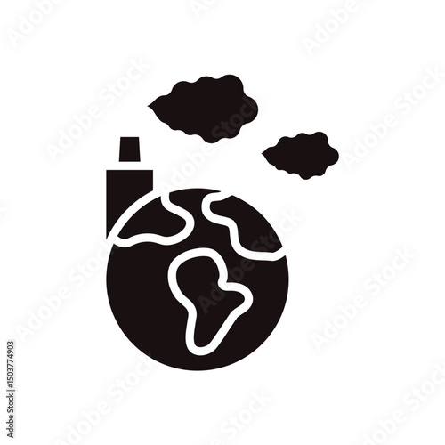 pollution icon collection .design style with background
