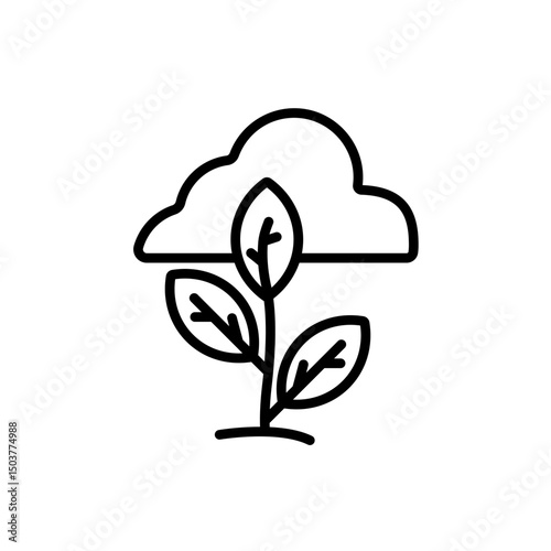 carbon absorbing icon collection .design style with background