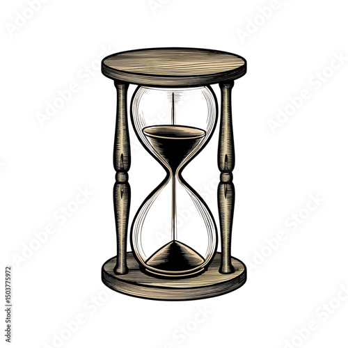 hourglass isolated on white