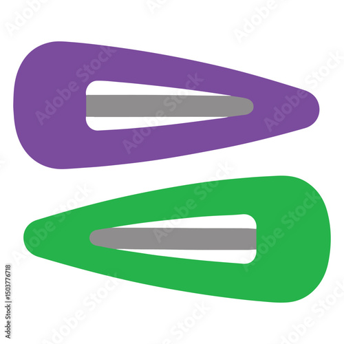 Hair Clips, Hair Clips 90s nostalgic illustration, nostalgic 1990s colorful clipart, 90s nostalgic design sublimation
