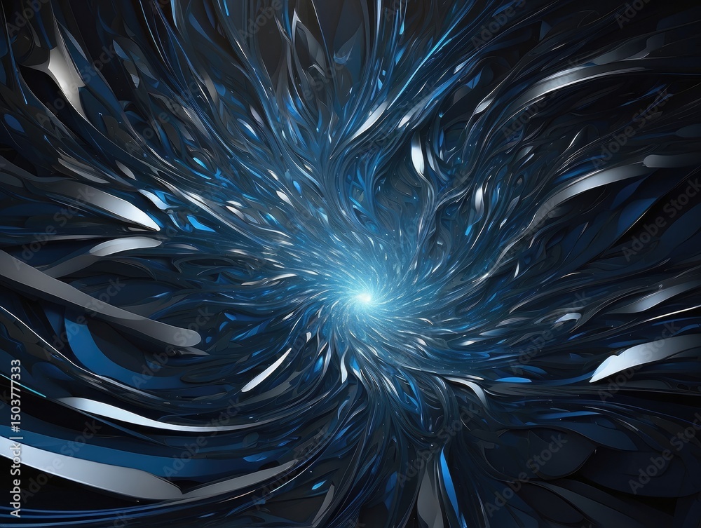 Obraz premium Illuminated Flow: A Visual Exploration of Light and Motion