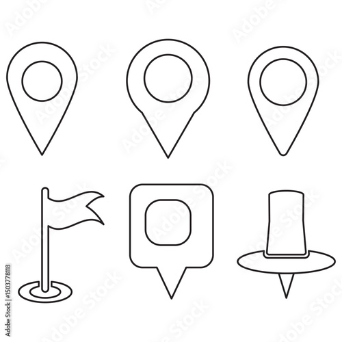 pin map icon. pin location icon vector