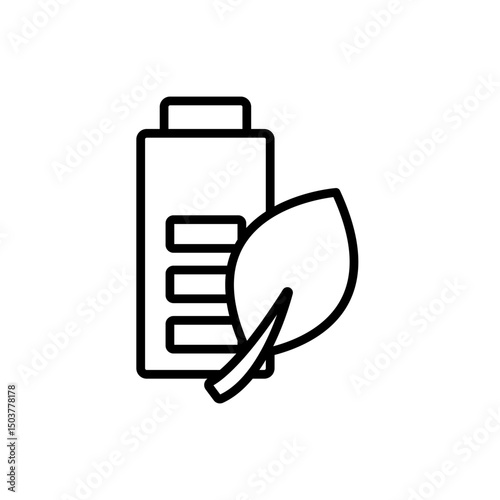 eco battery icon collection .design style with background