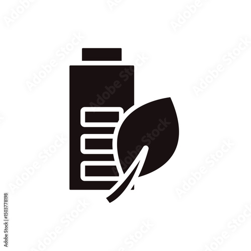 eco battery icon collection .design style with background