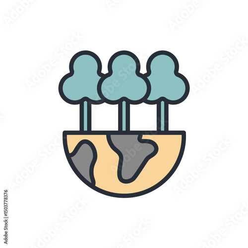 climate resilient strategies icon collection .design style with background