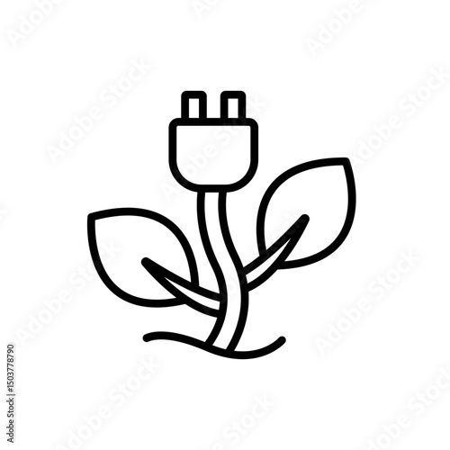 bio energy icon collection .design style with background
