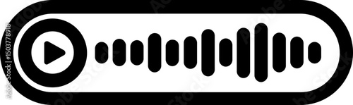 Black audio icon - outline