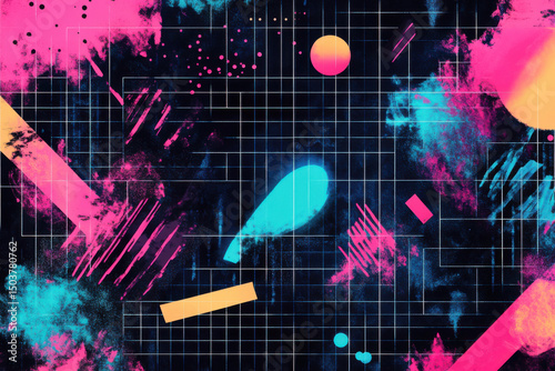 retro abstract background 3d