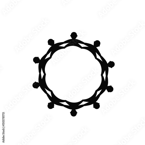 People holding hands in a circle unity teamwork