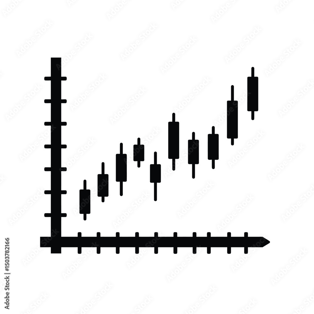 Obraz premium Bullish candlestick chart stock market growth trend