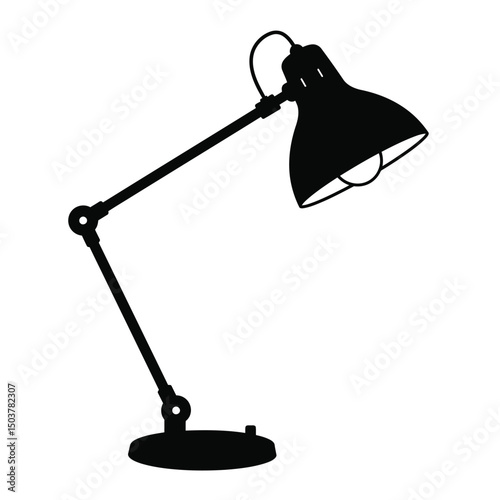 Classic adjustable desk lamp silhouette design