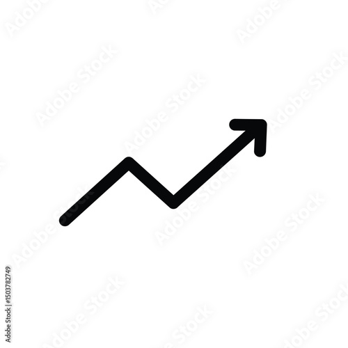 Upward trending graph arrow growth success