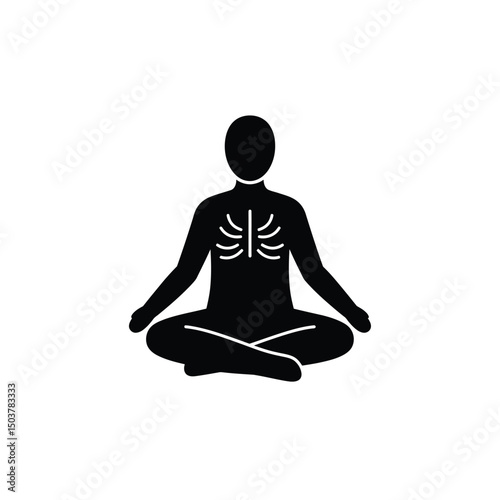 Person meditating breathwork yoga relaxation